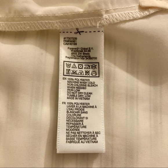 Forever 21 cream and black blouse - Picture 7 of 12